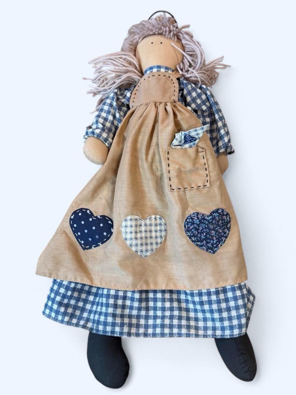Charming Vintage Primitive Farmhouse  Country Rag Doll 21”